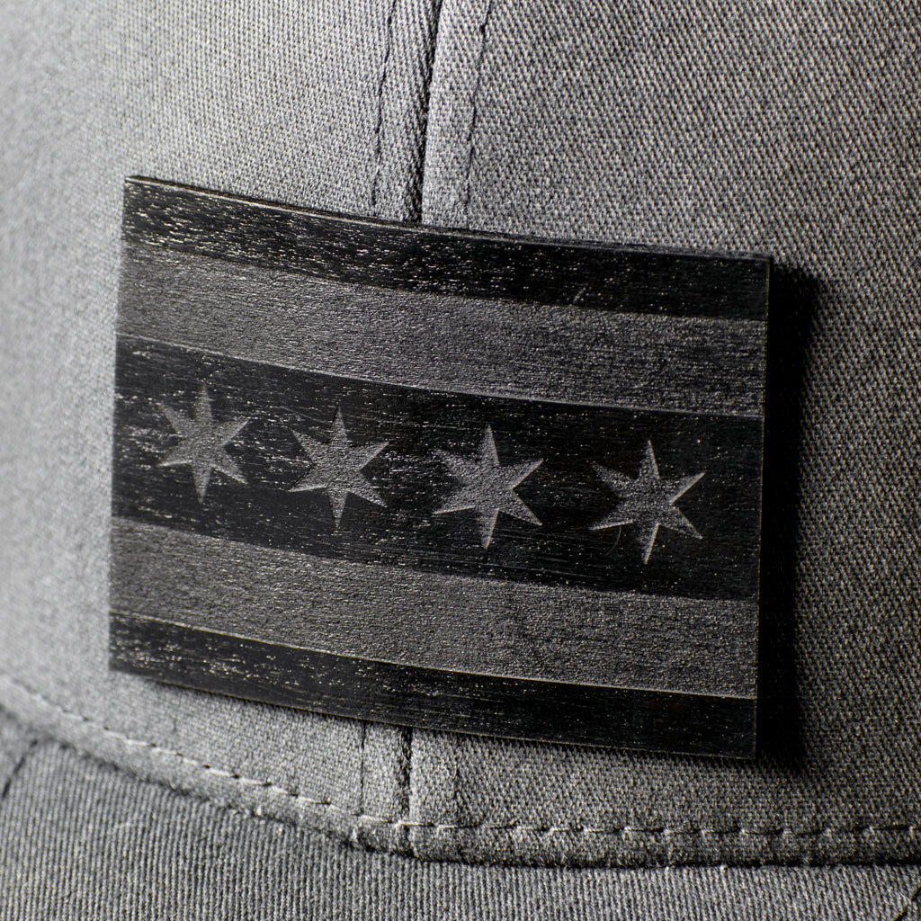 Wooden Patch Snapback Trucker Chicago Flag Snapback Hat Union