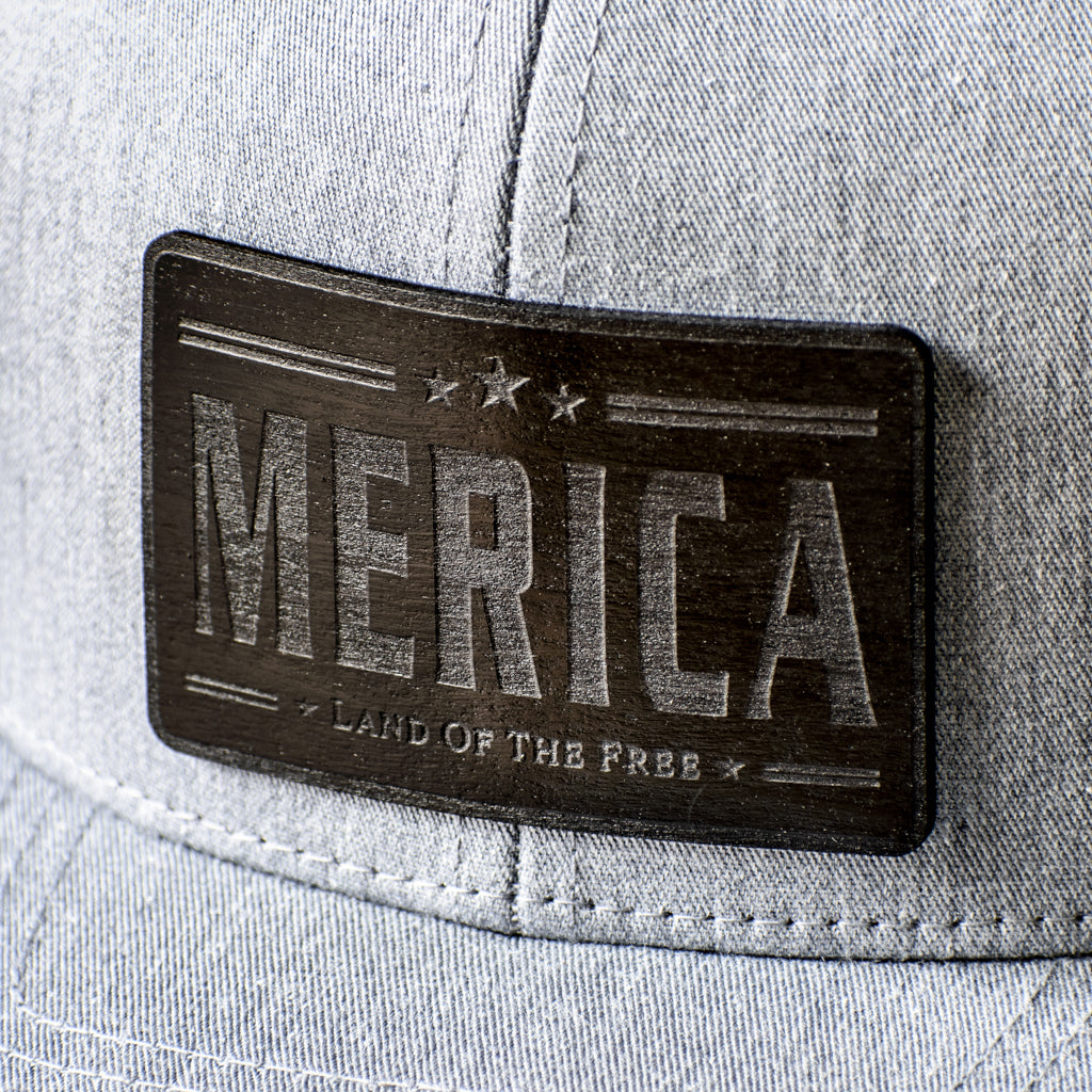 Wooden Patch Snapback Trucker Merica USA Snapback Hat Union