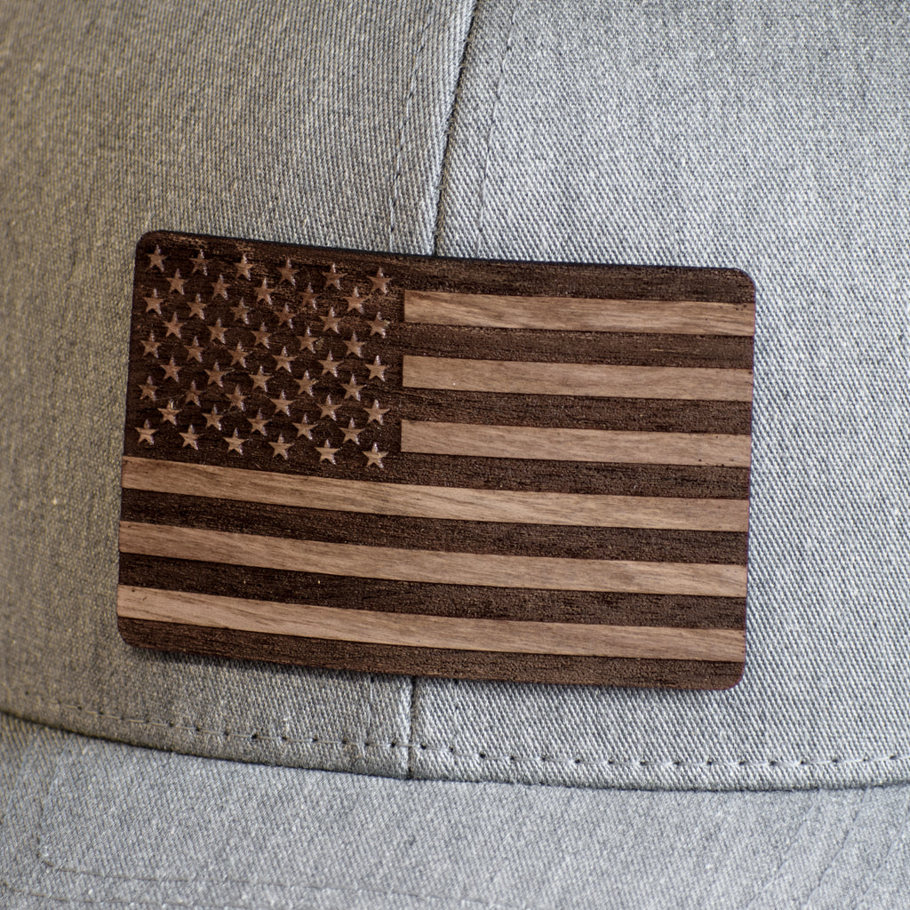 Wooden Patch Snapback Trucker | American Flag Snapback Hat | Union ...