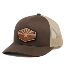 Load image into Gallery viewer, Arizona Flag Wooden Patch Trucker Hat By Union Standard