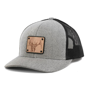 Engraved Bugling Bull Elk Wooden Patch Snapback Trucker Cap Or Hat By Union Standard