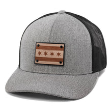 Load image into Gallery viewer, Chicago Flag Wooden Patch Snapback Trucker Hat Or Cap