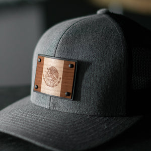 Wooden Mexican Flag Snapback Trucker Hat By Union Standard