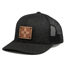 Load image into Gallery viewer, Wooden Patch New Mexico Flag Snapback Hat By Union Standard Cap Company