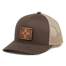 Load image into Gallery viewer, Wooden Patch New Mexico Flag Snapback Hat By Union Standard Cap Company