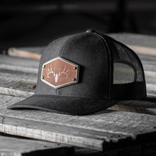 Load image into Gallery viewer, Engraved Wooden Patch Trucker Cap Snapback Hat By Union Standard